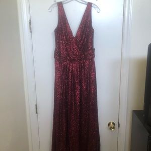 Sorella Vita Sequin Dress Crimson 16